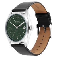 ساعة تيتان رجالي جلد Neo Blue Dial Analog with Dat...