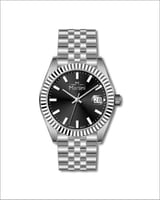 ساعة رجالية ماركة مارتيني فضي اسود