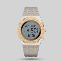 ساعة الفجر الحديث النسائية الفاخرة -لونين ذهبي AL2...