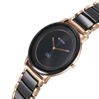 ساعة تيتان إيدج فيوجن كوارتز أنالوج بمينا أسود وسو...