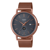 ساعة كاسيو الشبابية التناظرية للرجال بني داكن MTP-...