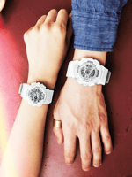 ساعة نسائية كاسيو بيبي جي أبيض BA-110-7A3DR