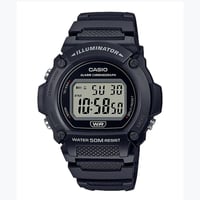 ساعة رجالية كاسيو أسود W-219H-1AV