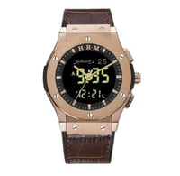 ساعة الحرمين الرجالية جلد فاخر HA-6108 قياس 48MM -...