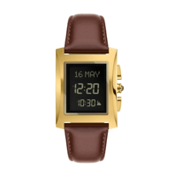 ساعة الفجر الكلاسيكية من الفجر ذهبية WL-08L