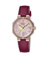 ساعة شين من كاسيو جلد SHE-4543CGL-4A