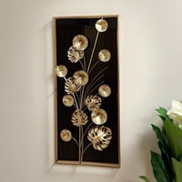 لوحة مرايا جدارية حديد ذهبي واسود ...