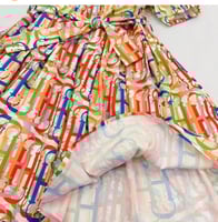 فستان ch ملون بحزام