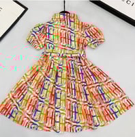 فستان ch ملون بحزام