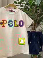 بدلة بولو قطعتين شورت مطرز