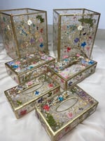 طقم سلة و علبة مناديل مقاس كبير