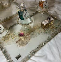 صينية عطور ب 3 قواعد كرستال