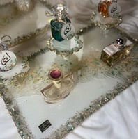 صينية عطور ب 3 قواعد كرستال