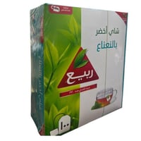 شاي اخضر بالنعناع ربيع باكت 100 حبه