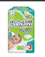 حفاضات مقاس 3 وسط 6-12 كغ من بيبي جوي 10+2 حفاض