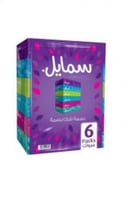 مناديل الوجه سمايل 100 منديل مزدوج6علبه