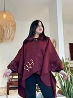 شال اسكارف شتوي بالاسم عنابي