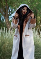 فروة شتوية أطراف جلد بتصميم عصري