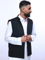 سديري جوخ دبل فيس اسود وبني