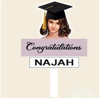 لوحة تخرج مضيئة بالاسم والصورة انيقة