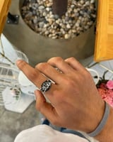 خاتم بالاسم فضة عيار 925