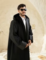 فرو قماش جوخ مع جلد على الاطراف