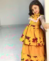 فستان شالكي رمضاني للون برتقالي