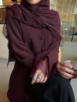 عباية جديد وانيقة مصنوعة من نسيج مكرر