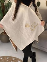 شال شتوي بالاسم مع الوردة