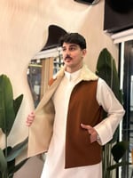 سديري دبل فيس بني وبيج