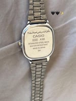 ساعة كاسيو LTP كابلز اسود بحفر حسب الطلب