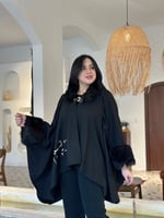 شال اسكارف شتوي بالاسم عنابي