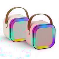 كاريوكي سبيكر بإضاءة ملونة مع مايك