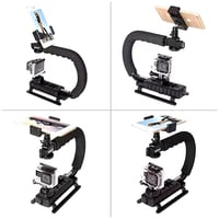 حامل جوال جيمبل للتصوير الاحترافي مع ميكروفون وفلا...