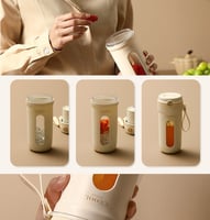 خلاط عصير محمول 10 شفرات سعة 350 مل - أبيض