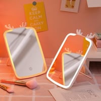 مرآة مكياج عالية الدقة مع إضاءة LED