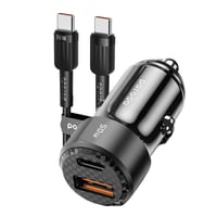 شاحن سيارة بورودو بمنفذين تايب سي 20 واط يو اس بي...