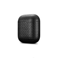 كفر ايربودز 2/1 جلد منسوج مور بلس - أسود