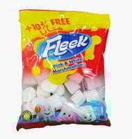 حلوى مارشميلو وردي وابيض فليك 165 جرام