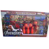 لعبة طقم افنجرز مع البولينج + مسدس + سيارات