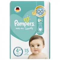حفاضات أطفال بامبرز مقاس[+4] كبير 15حفاضة
