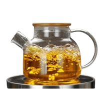 ابريق شاي مقاوم للحراره شفاف بسعة 1000 مل