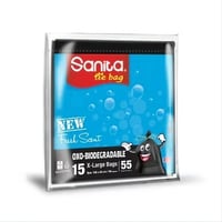 سانيتا أكياس نفاية بربطة 55 جالون برائحة الإنتعاش-...