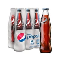 بيبسي دايت مشروب غازي زجاج 250مل * 6 حبة