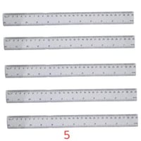 طقم مسطره شفاف بلاستيك 30 سم * 5 حبه