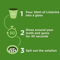 غسول الفم ليسترين المطهر بخلاصة الشاي الأخضر 250 م...