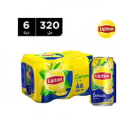 ليبتون شاي مثلج ليمون زيرو 6 عبوات 320 مل