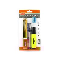 مجموعة أدوات قرطاسية 8قطع