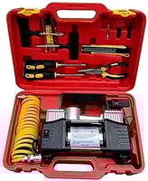 منفاخ سيارة كامل الملحقات مع صندوق ادوات احمر