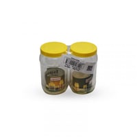 برطمان بلاستيك وسط لكل الأغراض 2 حبة